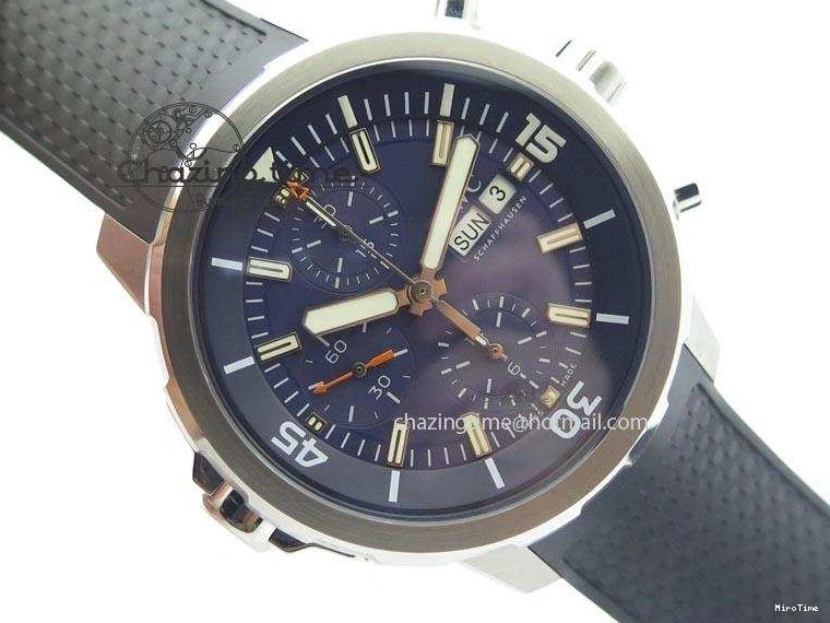 MIROTIME 0512 Aquatimer Chrono IW376803 V6F 1:1 Best Edition Blue Dial On Rubber Strap A WellDesigned 7282